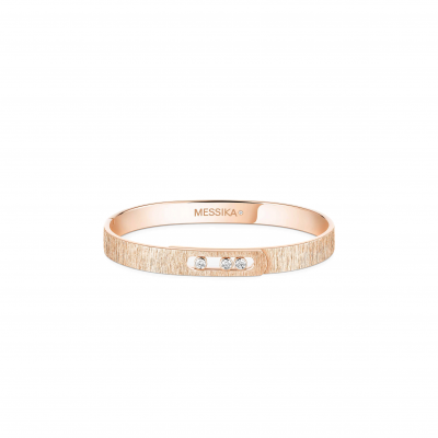 MESSIKA MOVE NOA CISELÉ BANGLE PINK GOLD DIAMOND BRACELET 14481-PG